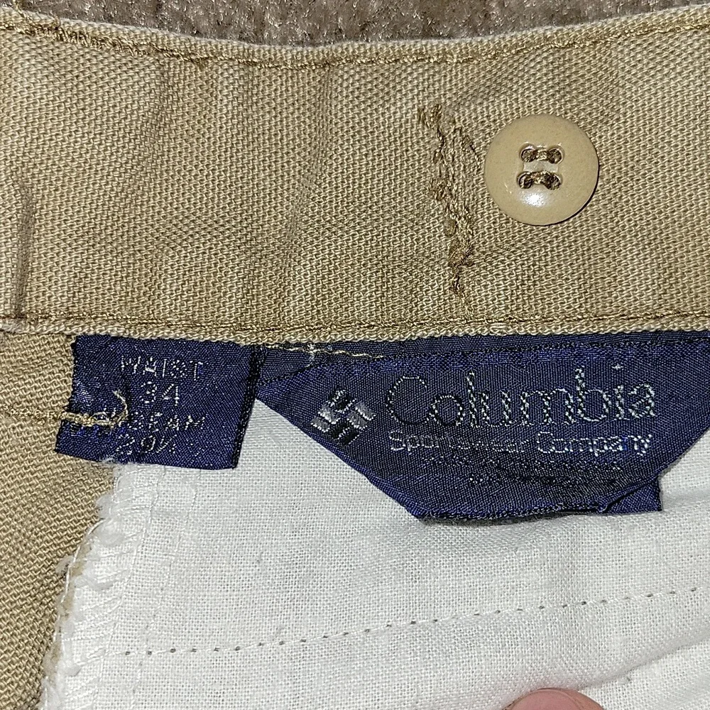 COLOMBIA OUTDOOR JEANS ZIPPER BOTTOMS ADJUSTABLE WAIST DOUBLE KNEE STYLE 34